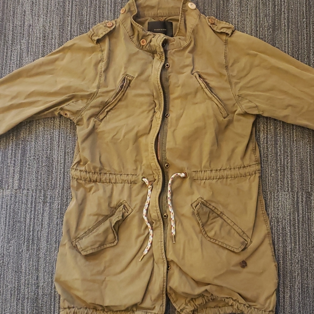 Maison Scotch army green anorak jacket